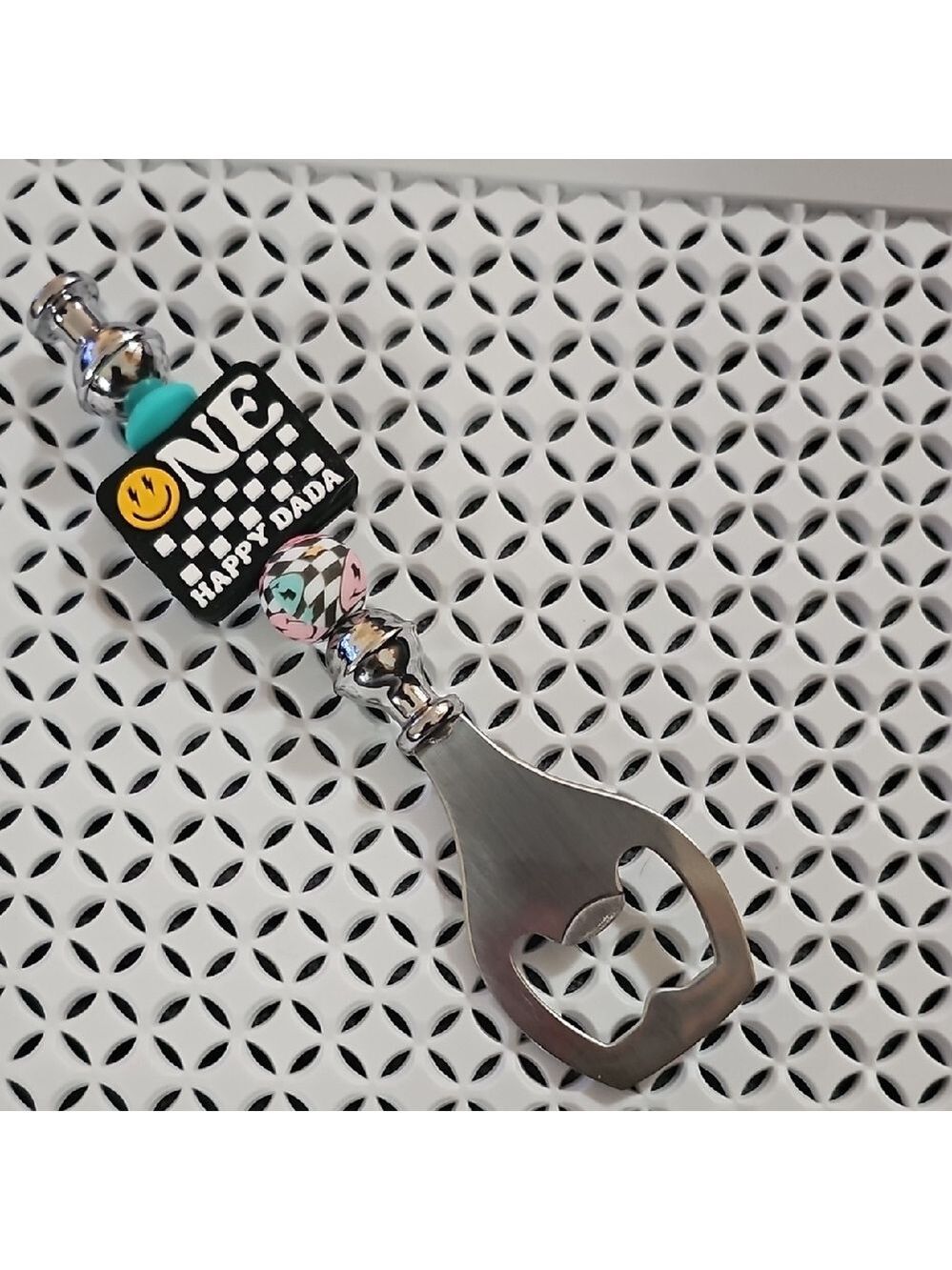 "One Happy Dada" Beaded Bottle Opener